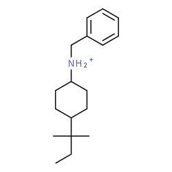 ChemSpider 2D Image | N-Benzyl-4-(2-methyl-2-butanyl)cyclohexanaminium | C18H30N