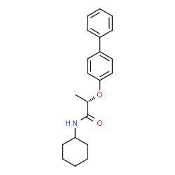 ChemSpider 2D Image | (2S)-2-(4-Biphenylyloxy)-N-cyclohexylpropanamide | C21H25NO2