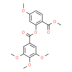 ChemSpider 2D Image | 5-Methoxy-2-(methoxycarbonyl)phenyl 3,4,5-trimethoxybenzoate | C19H20O8