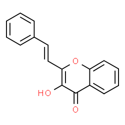 ChemSpider 2D Image | 3-Hydroxy-2-[(E)-2-phenylvinyl]-4H-chromen-4-one | C17H12O3