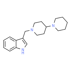 ChemSpider 2D Image | 1'-(1H-Indol-3-ylmethyl)-1,4'-bipiperidine | C19H27N3