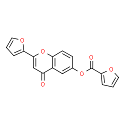 ChemSpider 2D Image | 2-(2-Furyl)-4-oxo-4H-chromen-6-yl 2-furoate | C18H10O6