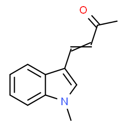 ChemSpider 2D Image | 4-(1-Methyl-1H-indol-3-yl)-3-buten-2-one | C13H13NO