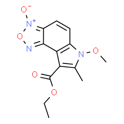 ChemSpider 2D Image | Ethyl 6-methoxy-7-methyl-6H-[1,2,5]oxadiazolo[3,4-e]indole-8-carboxylate 3-oxide | C13H13N3O5