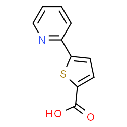 ChemSpider 2D Image | 5-Pyrid-2-ylthiophene-2-carboxylic acid | C10H7NO2S