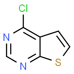 ChemSpider 2D Image | 4-Chlorothieno[2,3-d]pyrimidine | C6H3ClN2S