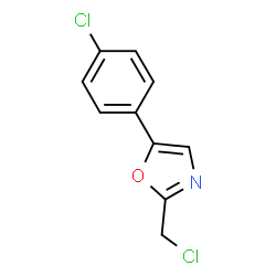 ChemSpider 2D Image | 2-(Chloromethyl)-5-(4-chlorophenyl)-1,3-oxazole | C10H7Cl2NO