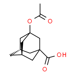 ChemSpider 2D Image | (5R,7S)-3-Acetoxy-1-adamantanecarboxylic acid | C13H18O4