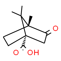 ChemSpider 2D Image | (1S,4R)-4,7,7-Trimethyl-3-oxobicyclo[2.2.1]heptane-1-carboxylic acid | C11H16O3