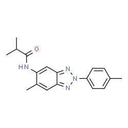 ChemSpider 2D Image | 2-Methyl-N-[6-methyl-2-(4-methylphenyl)-2H-benzotriazol-5-yl]propanamide | C18H20N4O