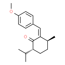 ChemSpider 2D Image | (2Z,3S,6R)-6-Isopropyl-2-(4-methoxybenzylidene)-3-methylcyclohexanone | C18H24O2