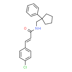 ChemSpider 2D Image | 3-(4-Chloro-phenyl)-N-(1-phenyl-cyclopentylmethyl)-acrylamide | C21H22ClNO