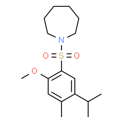 ChemSpider 2D Image | 1-[(5-Isopropyl-2-methoxy-4-methylphenyl)sulfonyl]azepane | C17H27NO3S