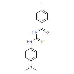 ChemSpider 2D Image | 1-[4-(DIMETHYLAMINO)PHENYL]-3-(4-METHYLBENZOYL)THIOUREA | C17H19N3OS