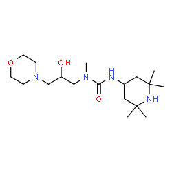 ChemSpider 2D Image | 1-[2-Hydroxy-3-(4-morpholinyl)propyl]-1-methyl-3-(2,2,6,6-tetramethyl-4-piperidinyl)urea | C18H36N4O3