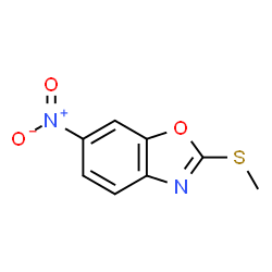ChemSpider 2D Image | 2-Methylsulfanyl-6-nitro-benzooxazole | C8H6N2O3S