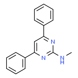ChemSpider 2D Image | N-Methyl-4,6-diphenyl-2-pyrimidinamine | C17H15N3