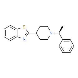 ChemSpider 2D Image | 2-{1-[(1S)-1-Phenylethyl]-4-piperidinyl}-1,3-benzothiazole | C20H22N2S