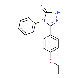 ChemSpider 2D Image | 5-(4-Ethoxyphenyl)-4-phenyl-4H-1,2,4-triazole-3-thiol | C16H15N3OS