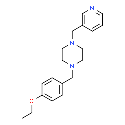 ChemSpider 2D Image | 1-(4-Ethoxybenzyl)-4-(3-pyridinylmethyl)piperazine | C19H25N3O
