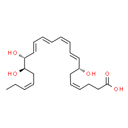 ChemSpider 2D Image | (4Z,7R,8E,10Z,12E,14E,16R,17R,19Z)-7,16,17-Trihydroxy-4,8,10,12,14,19-docosahexaenoic acid | C22H32O5