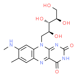 ChemSpider 2D Image | 8-demethyl-8-(methylamino)riboflavin | C17H21N5O6