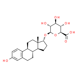 ChemSpider 2D Image | (17alpha)-3-Hydroxyestra-1,3,5(10)-trien-17-yl beta-D-glucopyranosiduronic acid | C24H32O8