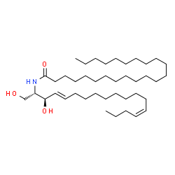 ChemSpider 2D Image | N-[(2S,3R,4E,14Z)-1,3-Dihydroxy-4,14-octadecadien-2-yl]tricosanamide | C41H79NO3
