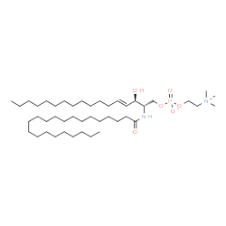 ChemSpider 2D Image | (2S,3R,4E)-2-(Docosanoylamino)-3-hydroxy-4-heptadecen-1-yl 2-(trimethylammonio)ethyl phosphate | C44H89N2O6P