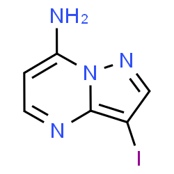 ChemSpider 2D Image | 3-Iodopyrazolo[1,5-a]pyrimidin-7-amine | C6H5IN4