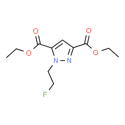 ChemSpider 2D Image | 3,5-diethyl 1-(2-fluoroethyl)pyrazole-3,5-dicarboxylate | C11H15FN2O4