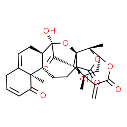 ChemSpider 2D Image | (1S,2S,3R,5R,6R,14R,15S,18S,21S)-5,18-Dihydroxy-1,14,21-trimethyl-25-methylene-4,20,23-trioxaheptacyclo[20.3.1.1~2,5~.0~3,18~.0~3,21~.0~6,15~.0~9,14~]heptacosa-8,11-diene-13,19,24,27-tetrone | C28H30O9