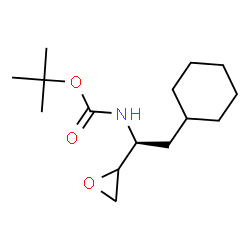 ChemSpider 2D Image | 2-Methyl-2-propanyl [(1S)-2-cyclohexyl-1-(2-oxiranyl)ethyl]carbamate | C15H27NO3