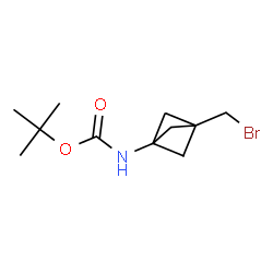 ChemSpider 2D Image | tert-butyl N-[3-(bromomethyl)bicyclo[1.1.1]pentan-1-yl]carbamate | C11H18BrNO2