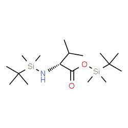 ChemSpider 2D Image | Dimethyl(2-methyl-2-propanyl)silyl N-[dimethyl(2-methyl-2-propanyl)silyl]-D-valinate | C17H39NO2Si2