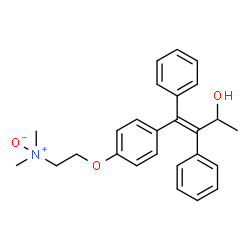 ChemSpider 2D Image | (3E)-4-{4-[2-(Dimethylnitroryl)ethoxy]phenyl}-3,4-diphenyl-3-buten-2-ol | C26H29NO3