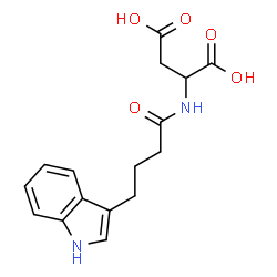 ChemSpider 2D Image | INDOLEBUTYROYL ASPARTIC ACID | C16H18N2O5