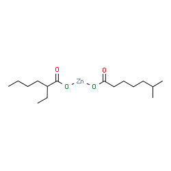 ChemSpider 2D Image | Zinc 2-ethylhexanoate 6-methylheptanoate (1:1:1) | C16H30O4Zn