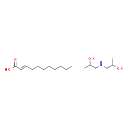 ChemSpider 2D Image | (2E)-2-Undecenoic acid - 1,1'-iminodi(2-propanol) (1:1) | C17H35NO4