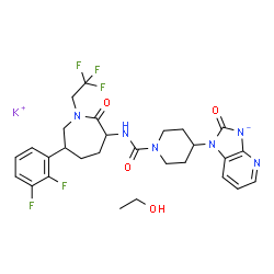 ChemSpider 2D Image | Telcagepant potassium | C28H32F5KN6O4
