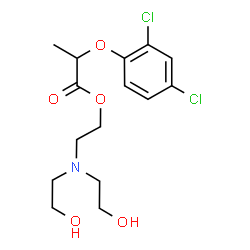 ChemSpider 2D Image | 2-[Bis(2-hydroxyethyl)amino]ethyl 2-(2,4-dichlorophenoxy)propanoate | C15H21Cl2NO5