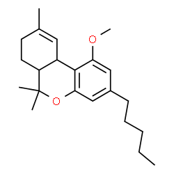 ChemSpider 2D Image | 1-Methoxy-6,6,9-trimethyl-3-pentyl-6a,7,8,10a-tetrahydro-6H-benzo[c]chromene | C22H32O2
