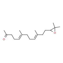 ChemSpider 2D Image | (5E,9E)-12-(3,3-Dimethyl-2-oxiranyl)-6,10-dimethyl-5,9-dodecadien-2-one | C18H30O2