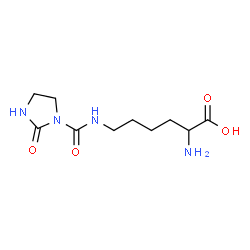 ChemSpider 2D Image | N~6~-[(2-Oxo-1-imidazolidinyl)carbonyl]lysine | C10H18N4O4