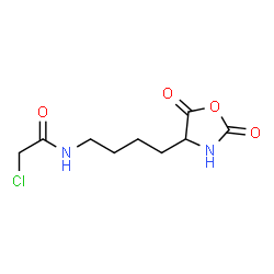ChemSpider 2D Image | 2-Chloro-N-[4-(2,5-dioxo-1,3-oxazolidin-4-yl)butyl]acetamide | C9H13ClN2O4