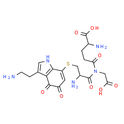 ChemSpider 2D Image | S-[3-(2-Aminoethyl)-4,5-dioxo-4,5-dihydro-1H-indol-7-yl]cysteinyl-N-gamma-glutamylglycine | C20H25N5O8S