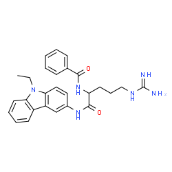 ChemSpider 2D Image | N~2~-Benzoyl-N-(9-ethyl-9H-carbazol-3-yl)argininamide | C27H30N6O2