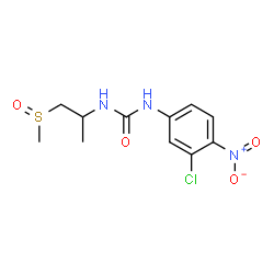 ChemSpider 2D Image | 1-(3-Chloro-4-nitrophenyl)-3-[1-(methylsulfinyl)-2-propanyl]urea | C11H14ClN3O4S