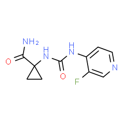 ChemSpider 2D Image | 1-{[(3-Fluoro-4-pyridinyl)carbamoyl]amino}cyclopropanecarboxamide | C10H11FN4O2