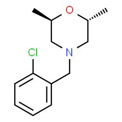 ChemSpider 2D Image | (2R,6R)-4-(2-Chlorobenzyl)-2,6-dimethylmorpholine | C13H18ClNO